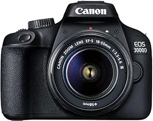 Canon EOS 3000D 18MP Digital SLR Camera (Black) with 18-55mm is II Lens, 16GB Card and Carry Case - Image 3