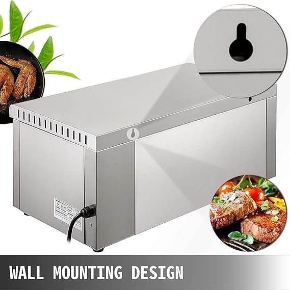 Stainless Steel Salamander Countertop 24 Inch Electric Cheesemelter 2000W Adjustable Grid Salamander Oven 50-300℃ For Home and Commercial Use - Image 3